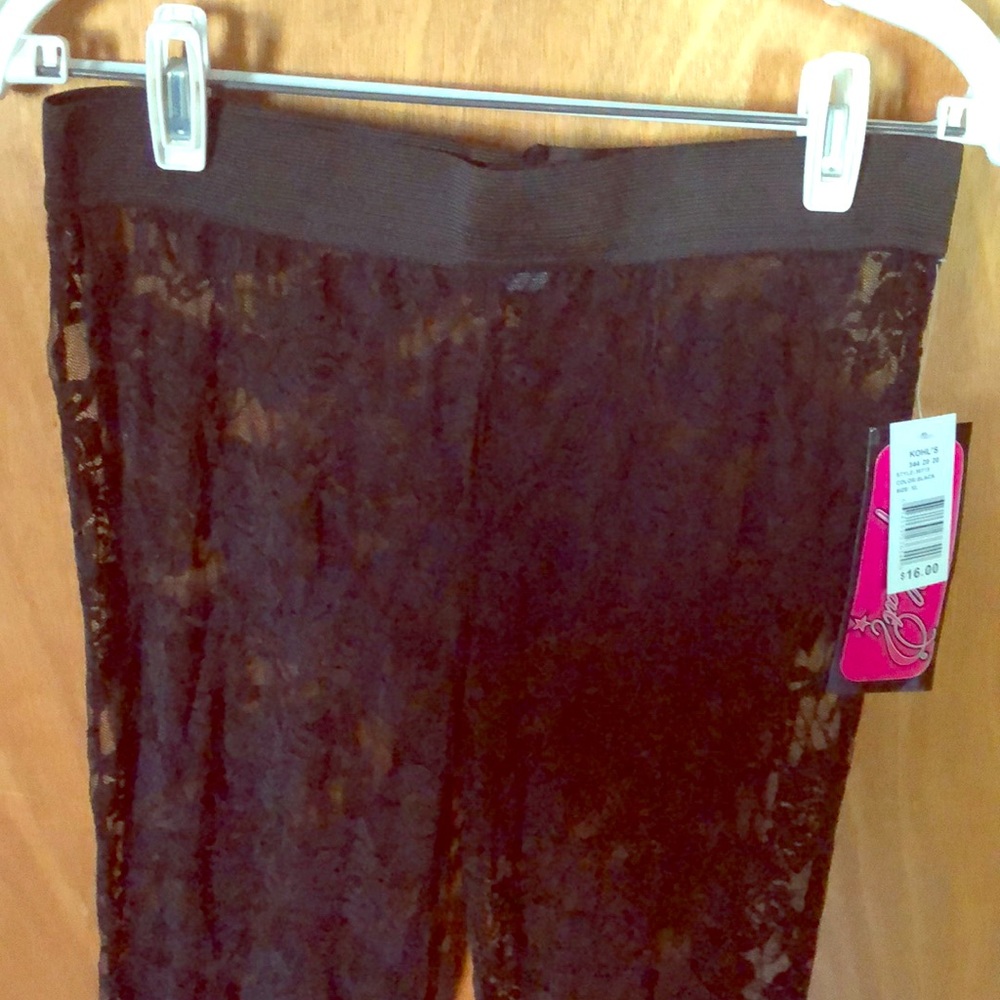 Black lace leggings